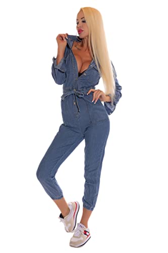 OSAB 88011 Casual Damen Jeans Hose Overall Einteiler Jumpsuit Denim Pants Slim von OSAB