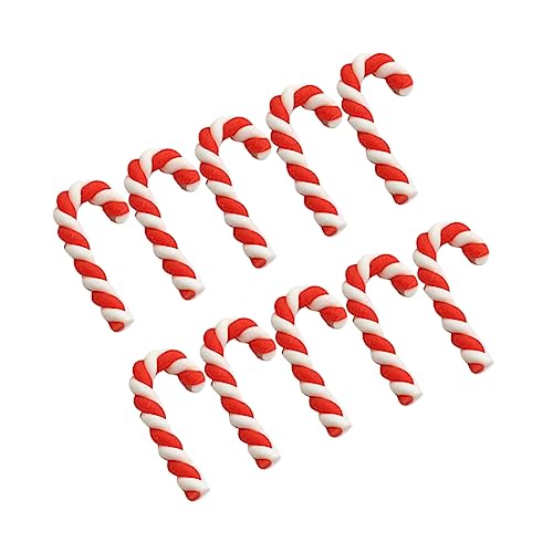 OSALADI 20st Rote Weihnachtsdekoration Stilvolle Diy-verzierung Pfefferminz-zuckerstange Zuckerstange Aus Ton Zuckerstangen-polymer-ton Federmäppchen Dekoration Mini Weihnachtsstock von OSALADI