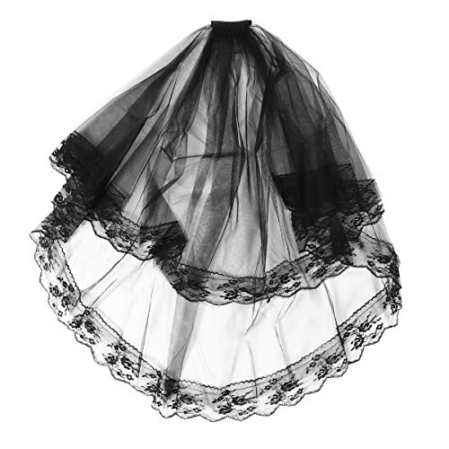 Tag Des Toten Schleiers Mantilla Kathedrale Tüll Bla Il Ides Schwarzer Schleier Bräute Tal Schwarzer Schleier Für Die Hochzeit Trauerschleier Halloween Braut Jahrgang Langlebigkeit von OSALADI