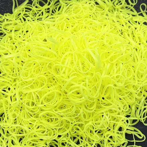 1000 Stück/Beutel Bunte kleine Einweg-Haarbänder Scrunchie Mädchen elastisches Gummiband Pferdeschwanzhalter Haarschmuck Haargummis-20-(Stück 1000) von OSMARI