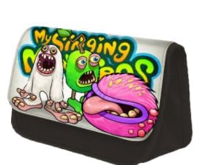 OSRDFV My Singing Monsters Fashion Schreibwaren-Federmäppchen für Mädchen/Jungen, Teenager, Schüler, Geschenk, Wubbox Cartoon Großes Fassungsvermögen Fach Zurück zur Schule Stifttasche, My Singing von OSRDFV