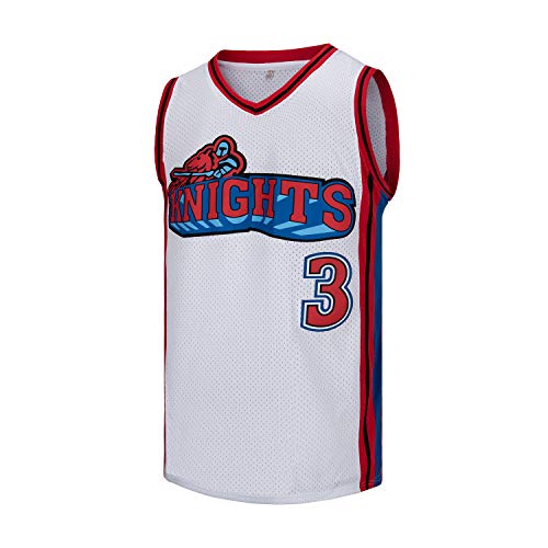 OTHERCRAZY Calvin Cambridge Herren Trikot #3 LA Knights Basketball Trikot S-XXXL, Weiss/opulenter Garten, Klein von OTHERCRAZY