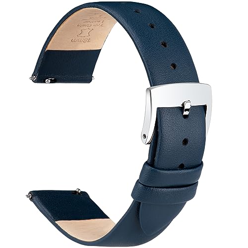 OTTOODY Leder Uhrenarmbänder 12mm 14mm 16mm 18mm 20mm 22mm Armband, Schnellverschluß Eleganten & Ultraweiches Leder Uhrenarmband für Damen Herren, Hochwertige Ersatz Leder Armband für Uhr & Smartwatch von OTTOODY