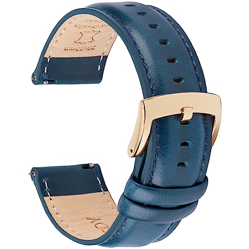 OTTOODY Leder Uhrenarmbänder 18mm 19mm 20mm 21mm 22mm Armband, Schnellverschluß Eleganten Leder Uhrenarmband für Herren und Damen, Hochwertige Ersatz Leder Armband für Uhr und Smartwatch von OTTOODY