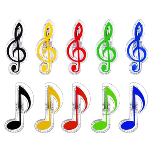 OUDQFCJ 10 Stück Buch Seite Clip, Musik Hinweis Clip, 5 Farben Klammern für Notenständer, Notenklammern Musik Clip, Notenklammer violinschlüssel, Notenhalter Dekorative, für Noten Buchseiten OUDQFCJ 10 Stück Buch Seite Clip, Musik Hinweis Clip, 5 Farben Klammern für Notenständer, Notenklammern Musik Clip, Notenklammer violinschlüssel, Notenhalter Dekorative, für Noten Buchseiten von OUDQFCJ