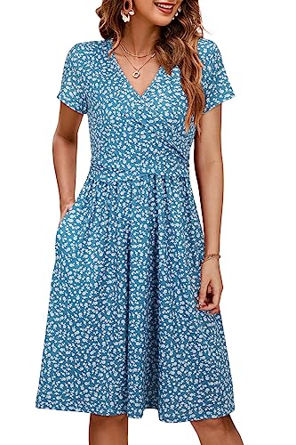 OUGES Sommer Damen Stillkleid V-Ausschnitt Umstandskleid Festlich 2025 Mode Midikleid mit Taschen-S OUGES Sommer Damen Stillkleid V-Ausschnitt Umstandskleid Festlich 2025 Mode Midikleid mit Taschen-S von OUGES