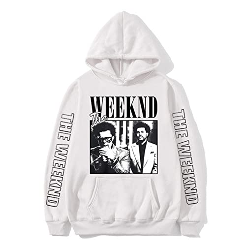 OUHZNUX Hoodie The Weeknd Graphic Kapuzenpullover Mann Pullover Männlich Lose Streetwear Herren Und Damen Hoodie Mit Tasche Übergröße Sweatshirt XS-4XL-Black||XS von OUHZNUX