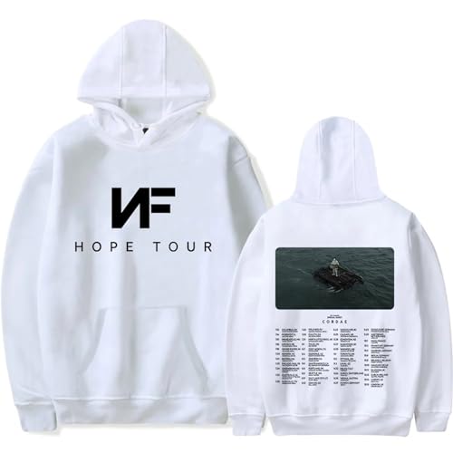 OUHZNUX Rapper NF Hope Hoodie Für Herren R.I.P NF Hope Merch Langarm-Sweatshirt Hip Hop Pullover Pullover Für Musikfans XS-3XL-Black||XS von OUHZNUX