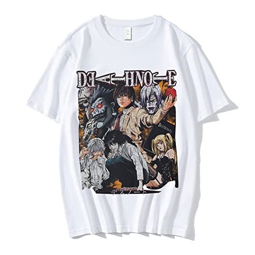 T-Shirts Death Note Bedruckte T-Shirts Unisex Anime Cosplay T-Shirts Mädchen Hip Hop Cool Sport Kurzarm Tops Xxs-3Xl von OUHZNUX