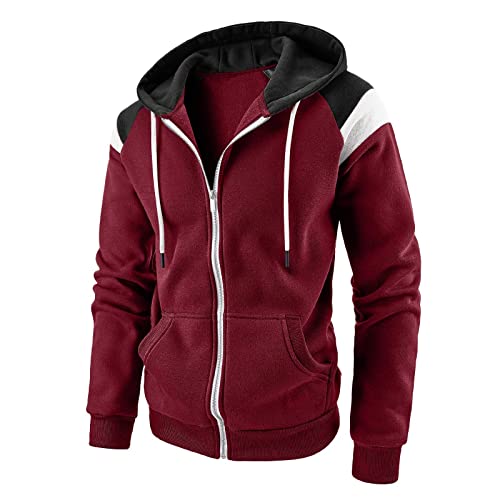 OUMSHBI Hoodie Herren Reißverschluss XXXL Herren Hoodie Mit Kapuze Kapuzenjacke Herren Pullover Hoodie Herren XL Blau Casual Oberteile Tops Herren-Sweatshirt Herbst Winter Pulli Sweatpullover Herren von OUMSHBI