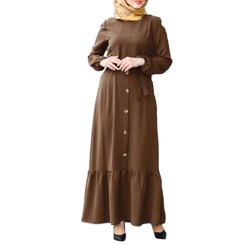 OUMSHBI Neckholder Freizeitkleid Muslimische Kleider Mit Mütze Damen Hijab Kleid Muslimische Kleider Damen Für Hochzeit Kaftan Damen Muslimische Kleider Damen Muslimische Kleider Damen Sommer von OUMSHBI