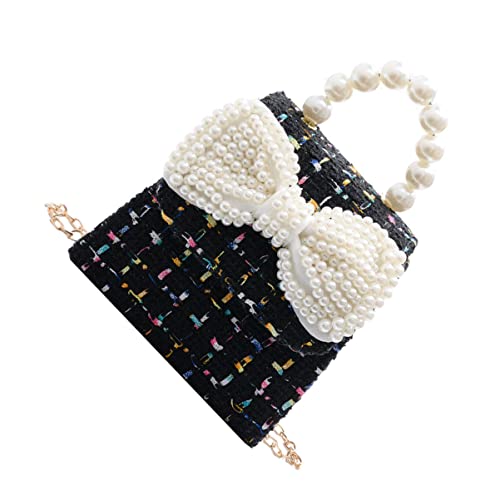 OUNONA Perlen Bowknot Umhängetasche für Kleine Mädchen Stilvolle Kinderhandtasche mit Kette für Münzen Karten und Schlüssel Perfektes für Mädchen OUNONA Perlen Bowknot Umhängetasche für Kleine Mädchen Stilvolle Kinderhandtasche mit Kette für Münzen Karten und Schlüssel Perfektes für Mädchen von OUNONA
