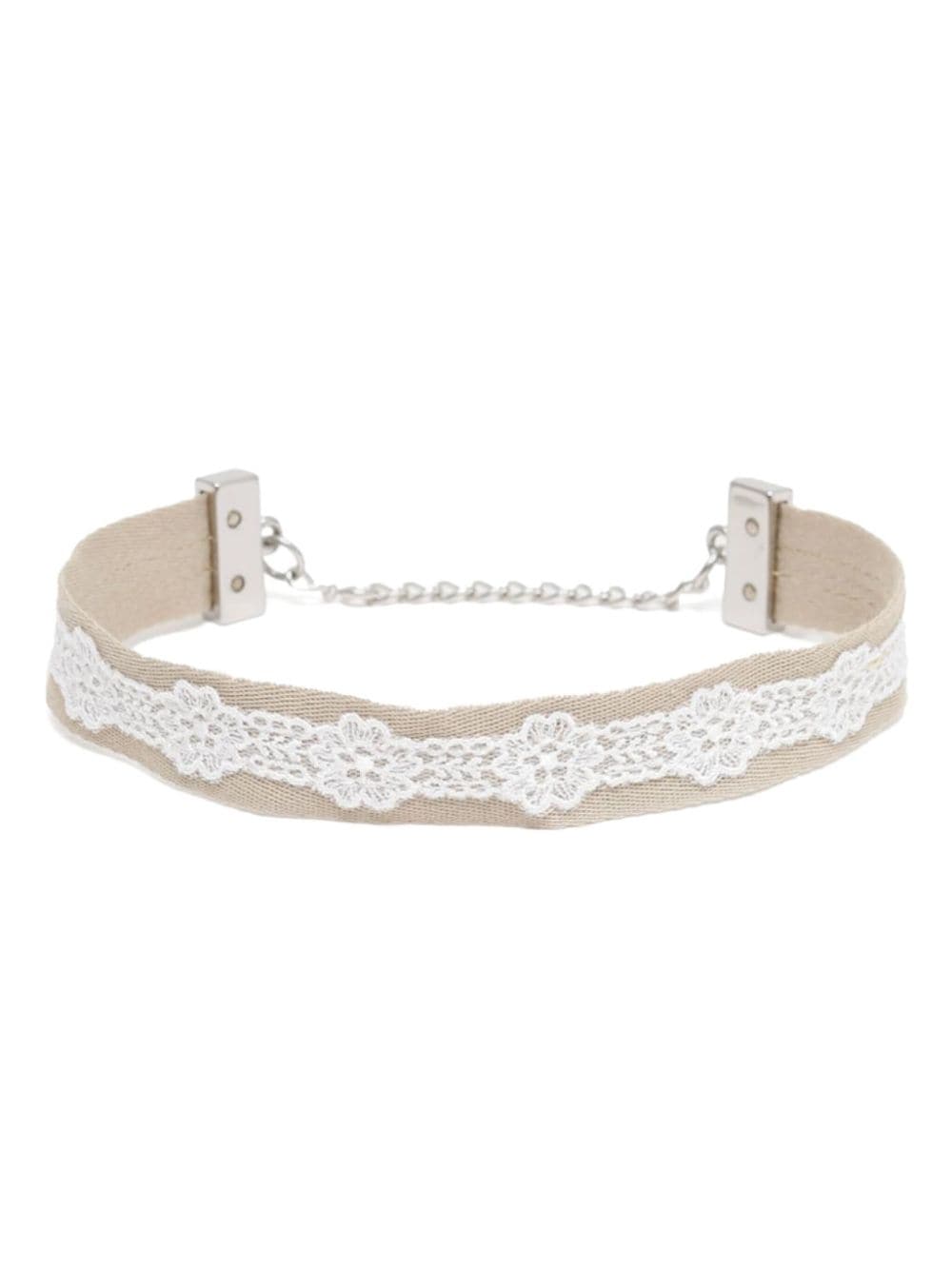 OUR LEGACY Choker mit blumiger Spitze - Nude von OUR LEGACY