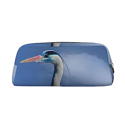 OUSIKA Heron Stifteetui, Leder, wasserdicht, tragbar, Reise-Kosmetiktasche, Organizer-Tasche für Damen, gold, Einheitsgröße, Münzbeutel von OUSIKA