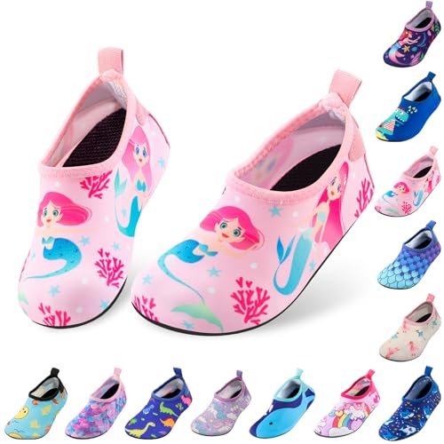 OWANVION Kinder Wasserschuhe schnell trocken rutschfest Wasser Haut barfuß Schwimmen Wasserschuhe Kinder Aqua Socken für Strand Pool für Jungen, Mädchen, Kleinkind, Säugling von OWANVION