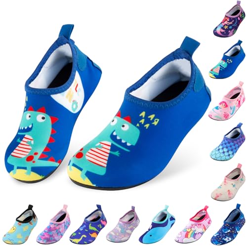 OWANVION Kinder Wasserschuhe schnell trocken rutschfest Wasser Haut barfuß Schwimmen Wasserschuhe Kinder Aqua Socken für Strand Pool für Jungen, Mädchen, Kleinkind, Säugling von OWANVION