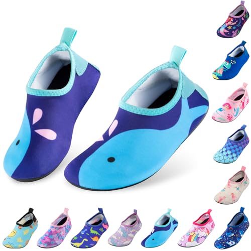 OWANVION Kinder Wasserschuhe schnell trocken rutschfest Wasser Haut barfuß Schwimmen Wasserschuhe Kinder Aqua Socken für Strand Pool für Jungen, Mädchen, Kleinkind, Säugling von OWANVION