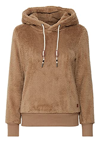 OXMO Anniken Hoodie Damen Kapuzenpullover Pullover mit Kapuze & Teddyfutter außen kurz, Größe:S, Farbe:Kelp (171022) von OXMO