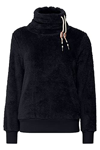 OXMO Anniki Sweatpullover Sweatshirt Herren Pullover mit Teddy Tubeneck Schlauchkragen mit Kordel, Größe:S, Farbe:Total Eclipse (194010) von OXMO