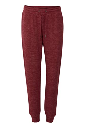 OXMO Benita Damen Sweathose Sweatpants Relaxhose mit Kordelzug, Größe:S, Farbe:Wine Red Melange (1915261) von OXMO