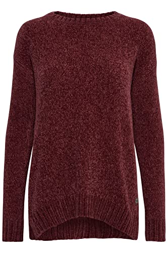 OXMO Elvina Damen Strickpullover Grobstrick Pullover, Größe:S, Farbe:Wine Red (191526) von OXMO