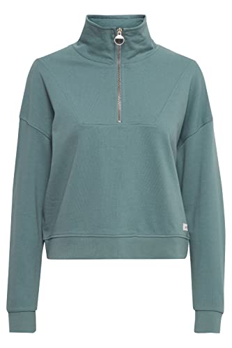 OXMO Grethe Troyer Sweatshirt Herren Pullover Sweater mit Stehkragen, Größe:L, Farbe:Goblin Green (184011) von OXMO