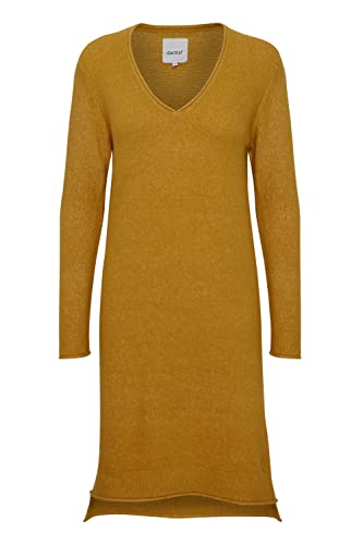 OXMO Ida Damen Strickkleid Feinstrickkleid Kleid, Größe:S, Farbe:Honey Mustard Melange (1710471) von OXMO