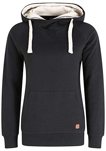 OXMO Julia Damen Kapuzenpullover Hoodie Pullover mit Kapuze, Größe:L, Farbe:Black (70155) von OXMO