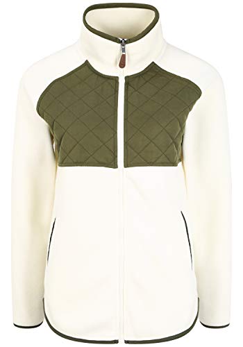 OXMO Malin Damen Fleecejacke Sweatjacke Jacke, Größe:L, Farbe:Off White (114201) von OXMO