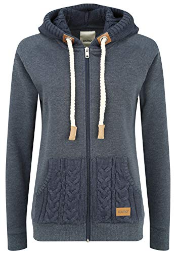 OXMO Matilda Damen Sweatjacke Kapuzenjacke Hoodie mit Kapuze, Größe:S, Farbe:INS BL Mel (7989915) von OXMO