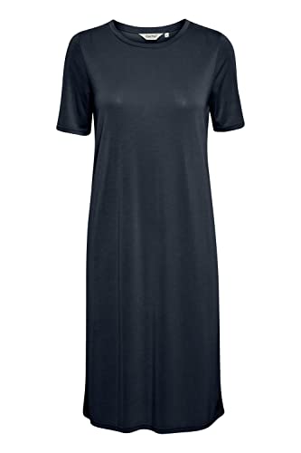 OXMO OXBrinja Damen Freizeitkleid Kleid T-Shirt-Kleid Midi mit kurzen Ärmeln, Größe:M, Farbe:Total Eclipse (194010) von OXMO