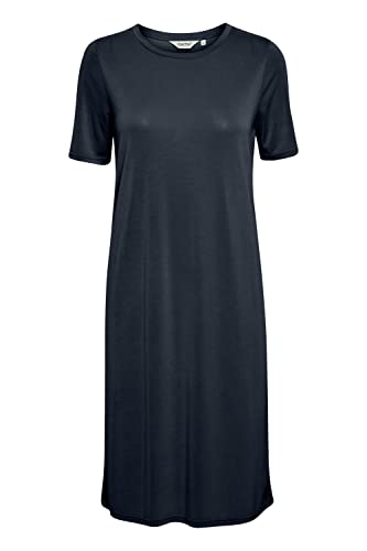 OXMO OXBrinja Damen Freizeitkleid Kleid T-Shirt-Kleid Midi mit kurzen Ärmeln, Größe:XL, Farbe:Total Eclipse (194010) von OXMO