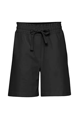 OXMO OXDaniella Shorts Damen Shorts Elegante Kurze Hose mit Stretch elastischer Bund mit Tunnelzug Regular-Fit, Größe:36, Farbe:Black (200451) von OXMO