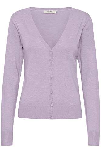 OXMO OXHelene - 21800077 ME Damen Strickjacke Cardigan Fein-Strick, Größe:XL, Farbe:Purple Rose Melange (1537161) von OXMO