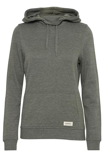 OXMO OXOwena Damen Kapuzenpullover Hoodie Pullover mit Kapuze, Größe:L, Farbe:Climbing Ivy Melange (1903071) von OXMO