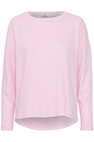 OXMO OXSanne Damen Sweatshirt Pullover Sweater Rundhals O-Neck überschnittene Ärmel meliert mit Stretch, Größe:XL, Farbe:Pink Sachet Melange (1427101) von OXMO