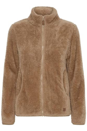 OXMO OXTelsa Damen Fleecejacke Sweatjacke Jacke mit Stehkragen, Größe:M, Farbe:Sand (171022) von OXMO