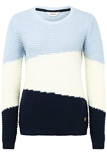 OXMO Olma Damen Strickpullover Grobstrick Pullover, Größe:L, Farbe:Sky Blue (144318) von OXMO