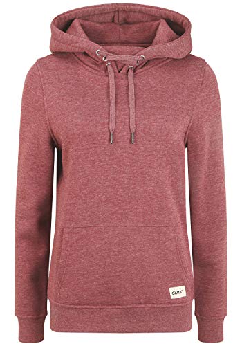 OXMO Owena Damen Kapuzenpullover Hoodie Pullover mit Kapuze, Größe:L, Farbe:Wine Red Melange (1915261) von OXMO