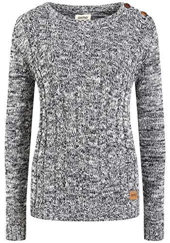 OXMO Phia Damen Strickpullover Grobstrick Pullover, Größe:L, Farbe:Insignia B (791991) von OXMO