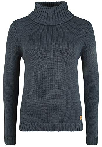 OXMO OXPIA Damen Rollkragenpullover Pullover mit Rollkragen, Größe:L, Farbe:INS BL Mel (7989915) von OXMO