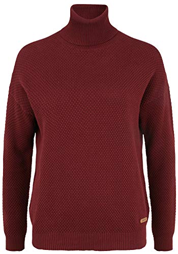 OXMO Sina Damen Rollkragenpullover Pullover, Größe:L, Farbe:Wine RED (790985) von OXMO