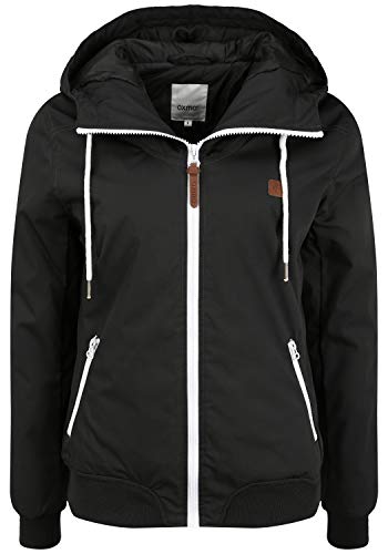 OXMO Tila Damen Übergangsjacke Jacke mit Kapuze, Größe:L, Farbe:Black (799000) von OXMO