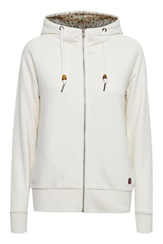 OXMO Ulla Damen Sweatjacke Cardigan Sweatshirtjacke mit Kapuze, Größe:XS, Farbe:Birch (130905) von OXMO