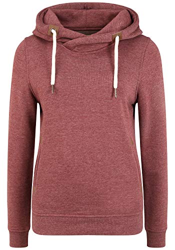 OXMO Vicky Damen Kapuzenpullover Hoodie Pullover mit Kapuze, Größe:L, Farbe:Wine R Mel (7989853) von OXMO