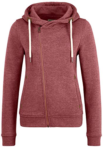 OXMO Vicky Damen Sweatjacke Kapuzenjacke Hoodie mit Kapuze, Größe:L, Farbe:Wine R Mel (7989853) von OXMO