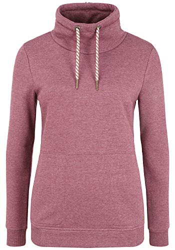 OXMO Vimpa Damen Sweatshirt Pullover Sweater mit Tube-Kragen, Größe:L, Farbe:Wine RED M (798985) von OXMO