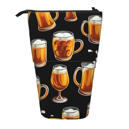 OYVDUAZB Bierglas, Teleskop-Federmäppchen, Ständer, Stifthalter, Make-up-Tasche, Bleistiftbeutel, Stifttasche von OYVDUAZB