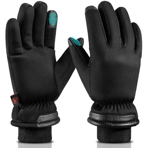 OZERO Winterhandschuhe,Wasserdicht Handschuhe Herren für Ski,Radfahren,Lauf,Motorrad,und Arbeit (L) von OZERO