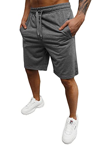 OZONEE Herren Sporthose Kurz Shorts Sweatpants Trainingshose Kurze Hose Bermuda Sportshorts Jogginghose Freizeithose Sweatshorts Herrenhose Sport JS/8K100Z/5 DUNKELGRAU 2XL von OZONEE